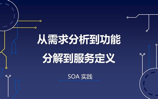 03 从需求分析到功能分解到服务定义