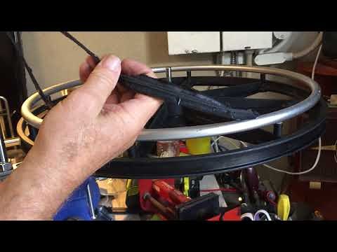 How To Replace 24" wheelchair Rubber Solid tire Replacement Challenges EnableYourLife.com