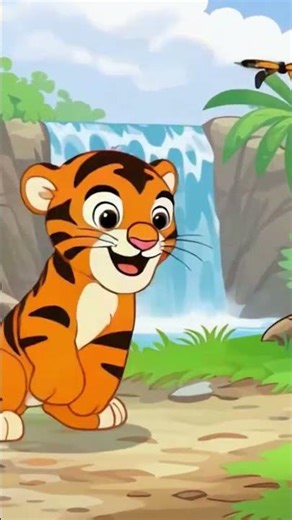 taigar cartoon video and butterfly #shorts #shortvideo