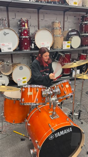 Delaney Jaster on Instagram: "Guitar center jams are the best @guitarcenter - - - - #drums #guitarcenter"