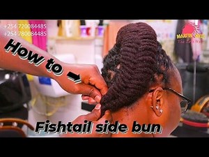 Part 2/2...How to Style Fishtail Braid to the side with locs extension.