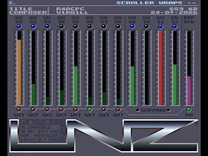 R4aCPC by Alcatraz (Virgill & Platon42) UNZ XM player (16bit, 12 channel + dsp) in A500 7Mhz