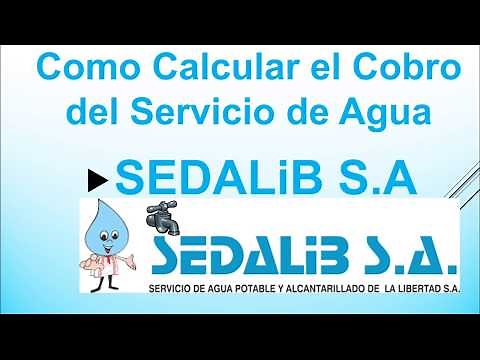 como calcular el cobro del servicio de agua Sedalib