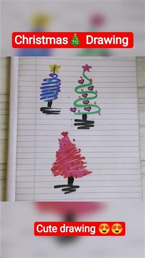Easy Christmas tree 🎄 drawing#art#drawing#coloring#christmasdrawing#shortvideo#youtubeshorts