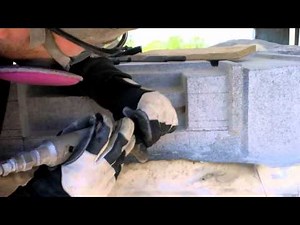 Hand Carving a 2500 pound Granite Monument - Memorial