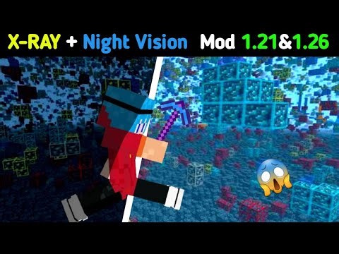 How to add X-Ray + NIGHT VISION Mod For MCPE 1.21+🔥| Night Vision For [Servers & SMP'S]