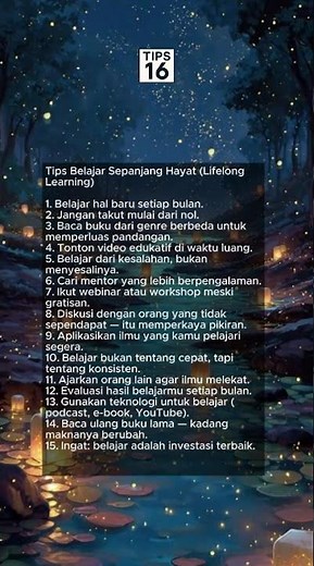 Tips Belajar Sepanjang Hayat Lifelong Learning