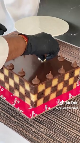 Delicious Checkerboard Cake for Eid Celebrations