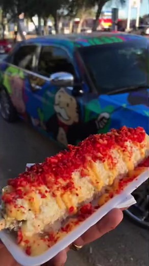 Delicious Corn Street Food Snack Preparation