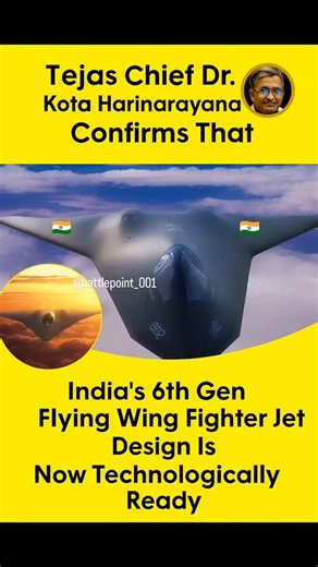 World Scan on Instagram: "Tejas Chief Dr. Kota Harinarayana confirms India's 6th Gen Flying Wing Fighter Jet is now technologically ready Proud moment for #MakeInIndia India rising in aerospace innovation #Innovation #ProudIndian #Military Tech #IndiaFirst #Defense Technology #6thGenFighter #FlyingWing #Tejas #IndianAirForce #Atmanirbhar Bharat #Futurels Now #TechNews #DefenceUpdates #Indigenous Power #vandemataram #trendingnow #breakingnews #viralnews #makeinindia #indiarising #indianarmy #brea
