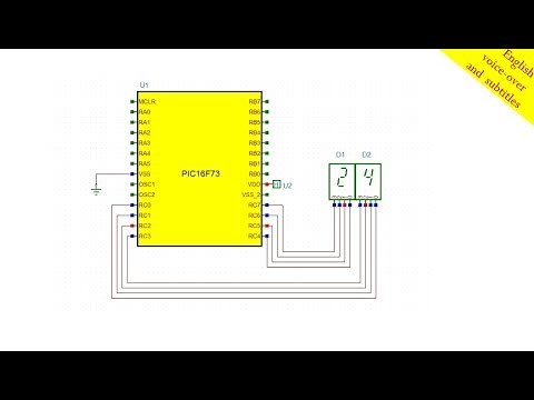 Creating a simple counter circuit using a PIC microcontroller with assembly language programming
