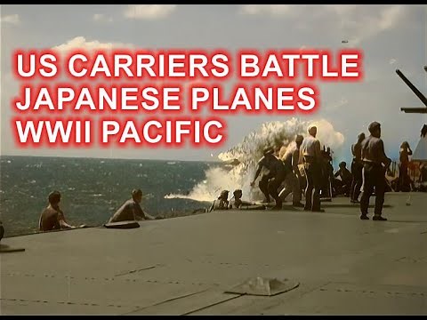 USS Yorktown (CV-10) and USS Enterprise (CV-6) fight Japanese planes [WWII DOCUMENTARY]