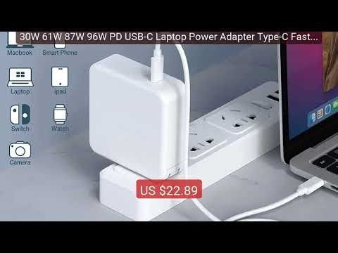 30W 61W 87W 96W PD USB-C Laptop Power Adapter Type-C Fast Char... — Best Buy 2026 | Great Quality!