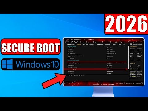 🟢How to enable secure boot for Windows 10