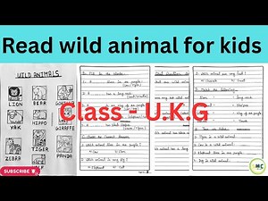 Learn wild animals with worksheet