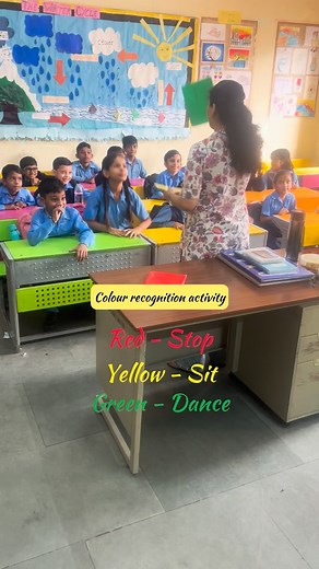 15K views · 176 reactions | Colour recognition activity #activity #activitybasedlearning #learning #learningwithfun #viral #trending #trendingreels #playfullearning #primaryschool #kids #doe #earlychildhoodeducation #studentslife #govtschool #primaryteacher #fblifestyle #teachersofinstagram #schoolspirit #classroomfun #firstgrade | Reeta Gupta | Facebook