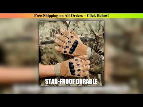 Tactical gloves, full-finger, all-season, outdoor, mountaineering, sports, fitness, touchscreen,