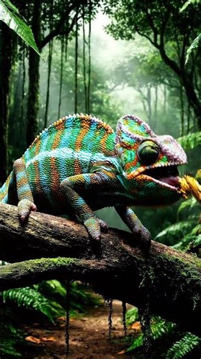 A lizard catches and eats a grasshopper in slow motion. Every moment of this amazing natural phen...