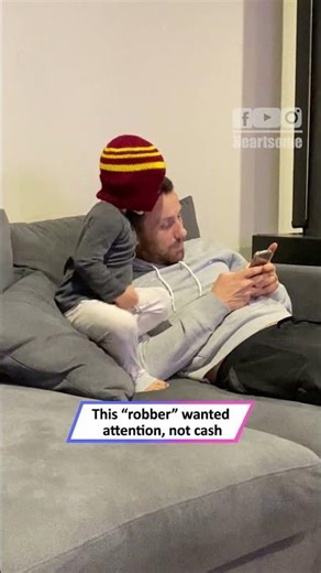 Kid Pretends to Rob Dad… Then Does the Funniest Thing 😂|| Heartsome 💖