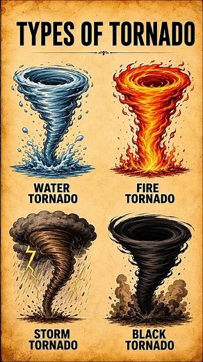 Types of Tornadoes Explained 🌪️ | Water, Fire, Storm & Black Tornado
