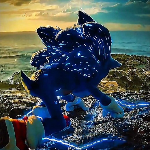 Sonic Breaks Physics! 😱 (Water Running Scene) #shorts #aura