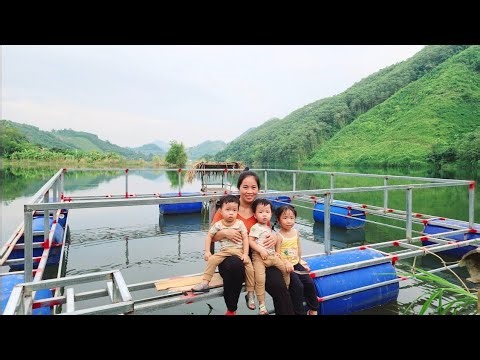 Single Mom - Completed the Fish Cage Construction and Started Stocking the Fish