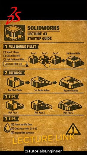 SOLIDWORKS #LECTURE 43 BEGINNER: #solidworks #eduction #3D #Drawing #academy @TutorialsEngineer