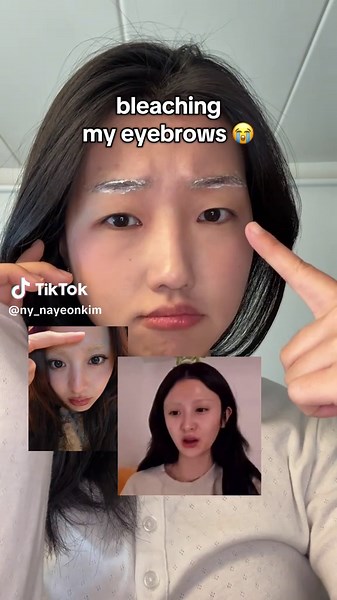 I bleached my eyebrows … 🙀🙀 sike I changed the tone to light brown, using cosnori easy brow tone changer 🔥🔥 this is super cool 🤩🤩 #cosnori #eyebrows #kbeauty #huhyunjin #amazonfinds @COSNORI