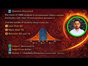 Normal Distribution | Find Mean and Variance from Given Percentages | VTU