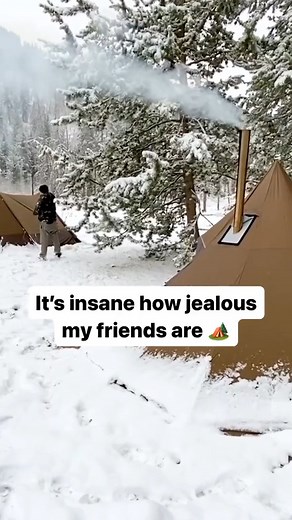 Tent camping stove #tentcamping #outdoorcamping #wintercampingtrip #snowcamping | Luxe Hiking Gear