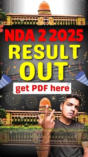 NDA 2 2025 Result Out 😱 #nda #ndaresult #ndaexam #nda22025 #result