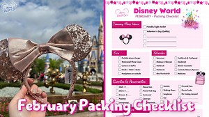 Get our free packing checklist for Disney World in February here! ✨💕 ➡️ https://momswithmouseears.com/disney-world-packing-list-for-february/ | Moms with Mouse Ears