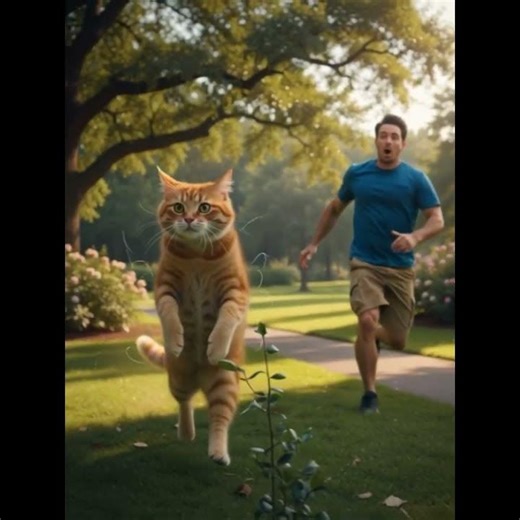 🐾Man Follows Cat🐈‍⬛😻 ! #shorts