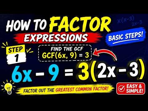 How to factor an expression? (Basic Steps)