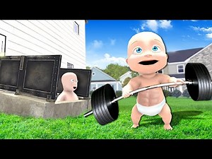 Baby Escapes Basement After Training MUSCLES! - Who's Your Daddy 2