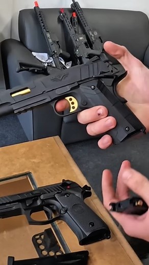 PISTOLA AIR SOFT - FULL METAL - BLOWBACK - REALISMO 😱