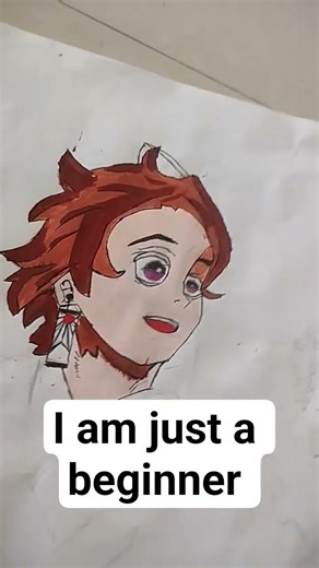 Tanjiro face drawing 😀😁🐯 demons slayer 😍😍