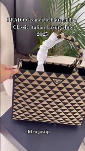 PRADA Geometric Pattern Bag | Classic Italian Luxury Tote 2025