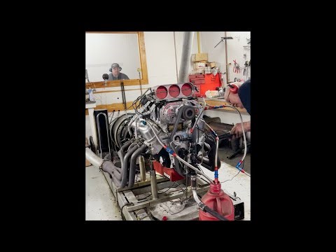 Blown Big Block Chevy on Alcohol dyno pull