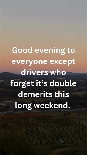 Good evening, Canberra! ☀️ Double demerits are in place this Australia Day long weekend from midnight tonight until 11:59pm Monday 26 January 2026. Speeding, mobile phone offences, seatbelts and helmet offences = double the points. #DoubleDemerits #LongWeekend #DriveSafe #DriveResponsibly #AnywhereAnytime | ACT Policing