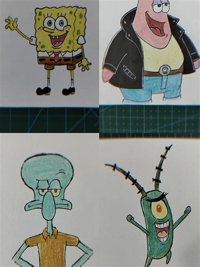 Creative Glow Up Fanart of SpongeBob SquarePants