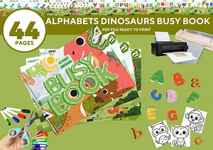 Dinosaur Alphabet Book | Dinosaur Letter Tracing | Toddler Dino Alphabet | Dinosaur Themed ABC | Dino ABC Busy Book |printable Dino ABC Book - Etsy Australia