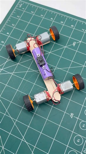 DIY 4x4 toy car with dc motor easy #dcmotor #diy #technology