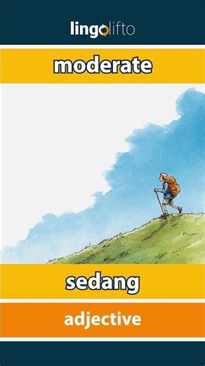 🇬🇧🇮🇩 moderate - sedang : learn English : ayo belajar bahasa Inggris : vocabulary builder
