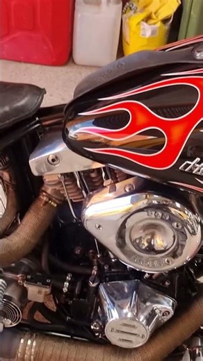 Scratch Built Harley Shovelhead Start up
