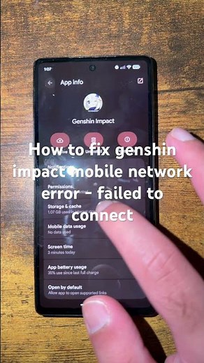 How to fix genshin impact mobile network error - failed to connect