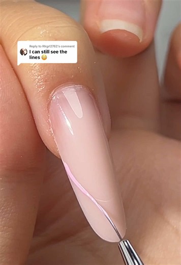 Replying to @Rlrgrl2782 the line is for helping draw a French tip💅after applying the top coat, those lines will disappear! #sassytip #nailsoftiktok #nailhack #buildergel