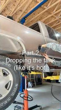 Replacing a fuel pump part 2 - dropping the tank #automobile #mechanic