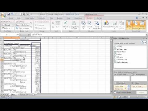 Group Dates by Month in a PivotTable