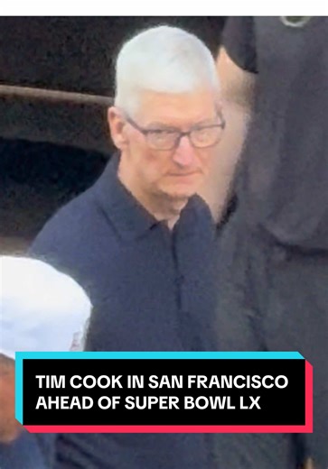 Tim Cook in San Francisco Before Super Bowl LX